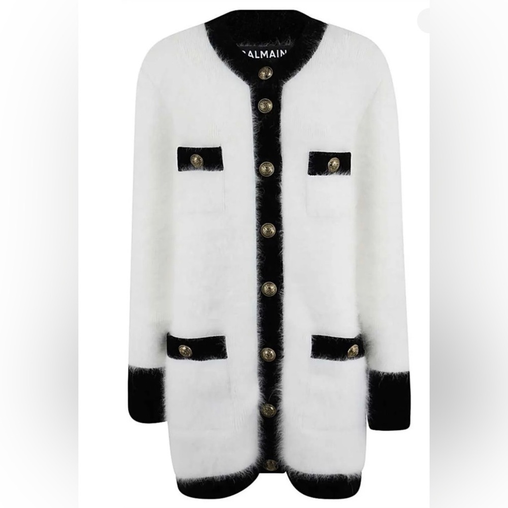 BALMAIN jacket cardigan NWT! Receipt 36 runs oversized